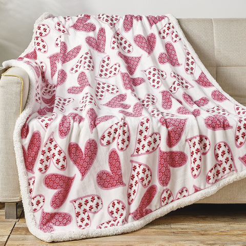 Ultra Soft Microplush Printed Sherpa Throw Blanket 50" x 60" Lightweight Fleece for Couch, Bed, and Everyday Use – Warm, Durable, Machine Washable
