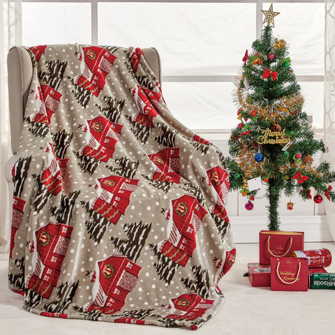 Holiday and Christmas Micro Plush Throw Blanket – Soft 50" x 60" Cozy Blanket for Couch, Bed, or Living Room – Lightweight, Warm, All-Season Comfort, Machine Washable