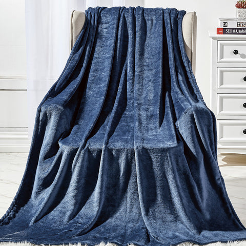 Fleece Throw Blanket – 50 x 60 Inches | Luxury Microfiber, Anti-Static Soft & Fuzzy All-Season Throw for Couch, Sofa & Bed (Ash Grey)