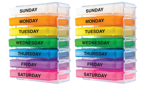 7-Day Portable Pill Case Weekly Travel Pill Organizer Pocket Size Pill Box
