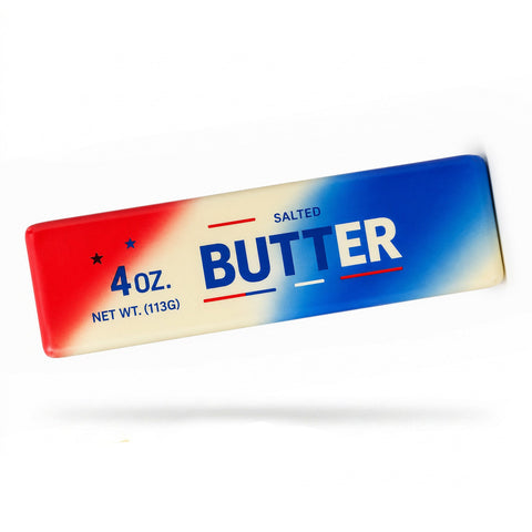 Patriotic Butter Stick Slow-Rise Squishy Toy, Soft PU Foam Sensory Fidget | Themed Squeeze Toy & Novelty Gift