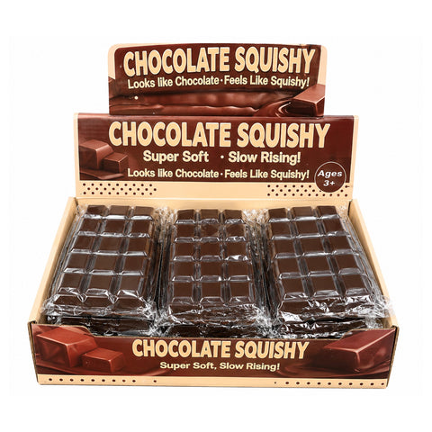Chocolate Bar Slow-Rise Squishy Toy, Soft Food-Inspired Sensory Fidget | Novelty Desk Accessory & Gift