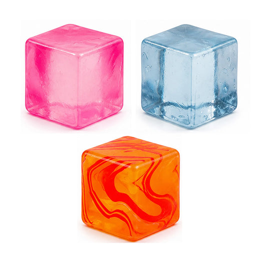 3-Pack Squishy Sensory Stress Relief Squeeze Toys – Butter, Dumpling or Cube - Mystery Colors - Soft Fidget & Hand Therapy Balls For Relaxation, Focus & Everyday Comfort