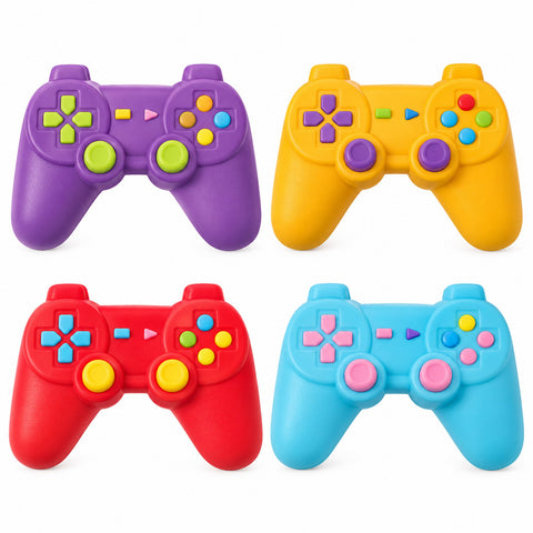 Jumbo Game Controller Squishy Fidget Toy, Gaming-Inspired Sensory Squeeze Toy | Colorful Desk Accessory &amp; Gamer Gift