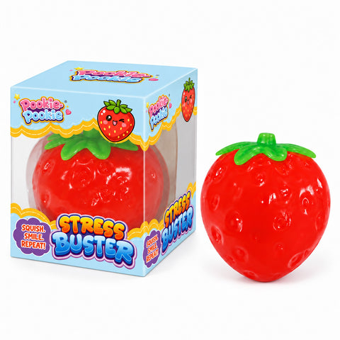 Jumbo Strawberry Slow-Rise Squishy Toy, Oversized Fruit Sensory Fidget | Soft Squeeze Toy &amp; Colorful Desk Gift