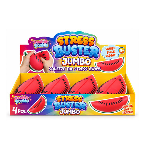 Jumbo Watermelon Squishy Toy, Oversized TPR Fruit Fidget | Soft Sensory Squeeze Toy &amp; Novelty Gift