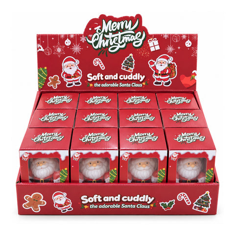 Christmas Santa Crunchy Slow-Rise Squishy Toy, Festive Sensory Squeeze Toy | Palm-Size Santa Fidget &amp; Holiday Gift