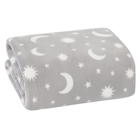 Glow in the Dark Ultra Soft Micro Plush Fleece Blanket 50" x 60" Throw for Kids and Teens – Lightweight, Cozy, Machine Washable Blanket for Bed, Couch, or Travel