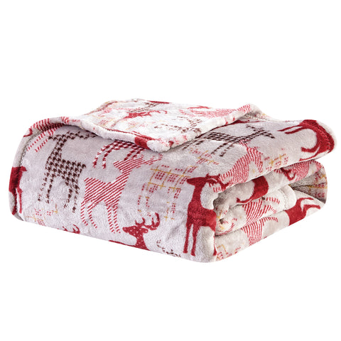 Holiday and Christmas Micro Plush Throw Blanket – Soft 50" x 60" Cozy Blanket for Couch, Bed, or Living Room – Lightweight, Warm, All-Season Comfort, Machine Washable