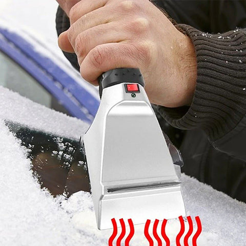Heated Ice Scraper for Car Windshields – 12V Plug-In Winter Tool, 1-Pack or 2-Pack