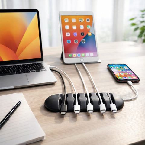 10-Pack Self-Adhesive Cable Clips – Cord Organizer Holders for Desk, Nightstand, Office & Car