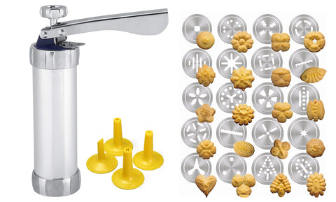 25-Piece: DIY Biscuit Cookie Churros Press Maker and Decoration Gun Kit