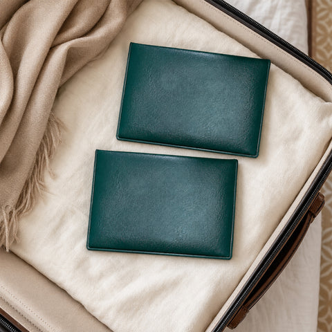 2-Pack Faux Leather Credit Card & Passport Holder