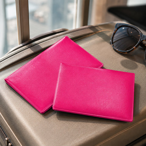 2-Pack Faux Leather Credit Card & Passport Holder