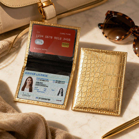 2-Pack Celebrity Bling Faux Leather Card Holders