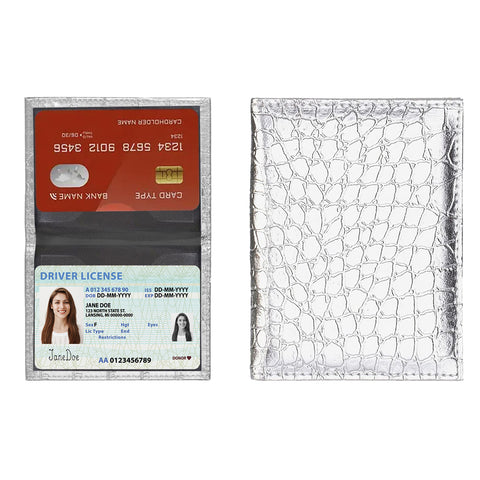 2-Pack Celebrity Bling Faux Leather Card Holders