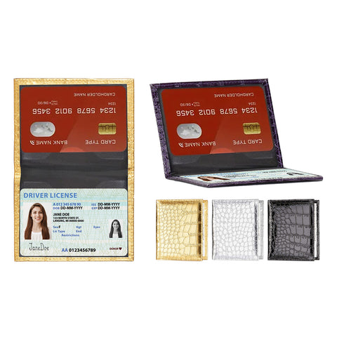 2-Pack Celebrity Bling Faux Leather Card Holders
