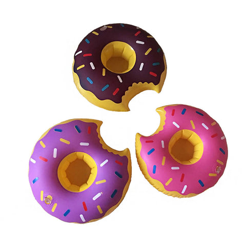 Inflatable Pool Drink Holders, 3-Pack – Donut Cup Floats