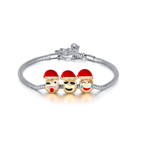 Animal Emoji Charm Bracelet – 18K Gold Plated Cute Charm Bracelet for Women & Girls (Adjustable Sizes)