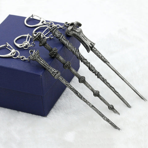 Magic Wand Keychain – Fantasy-Inspired Wand Keyring for Fans & Collectors (Detailed Mini Wand Design)