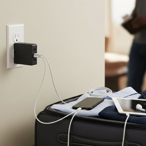 40W USB Wall Charger with 4 Ports – Universal Multi-Port Charging Station for Phones, Tablets & Devices