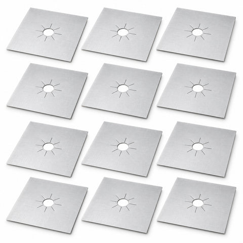 Reusable Gas Stove Burner Covers – Trim-to-Fit Nonstick Liners, 4, 8 or 12 Pack