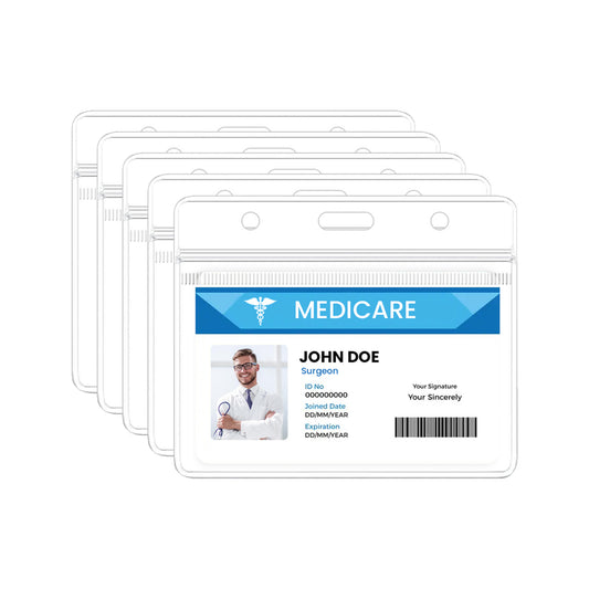 5-Pack Waterproof Clear Credit Card & ID Record Holders