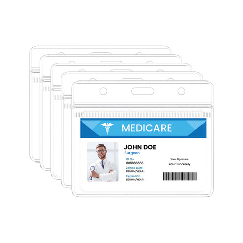 5-Pack Waterproof Clear Credit Card & ID Record Holders