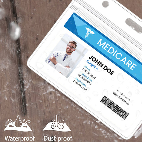 5-Pack Waterproof Clear Credit Card & ID Record Holders