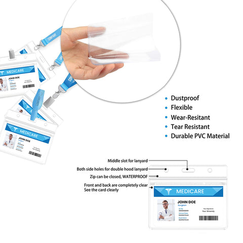 5-Pack Waterproof Clear Credit Card & ID Record Holders