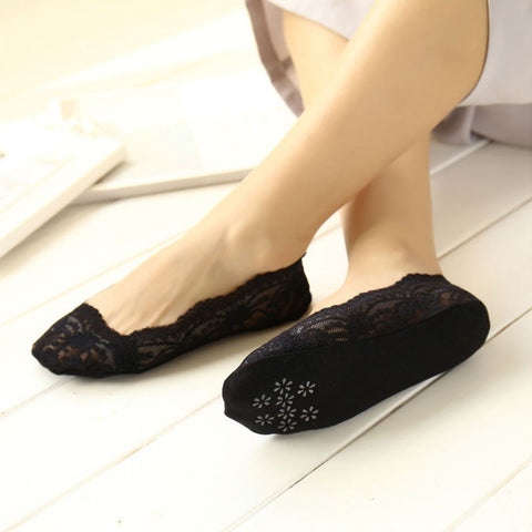 No-Show Lace Footies, 5-Pack – Low-Cut Liner Socks for Flats
