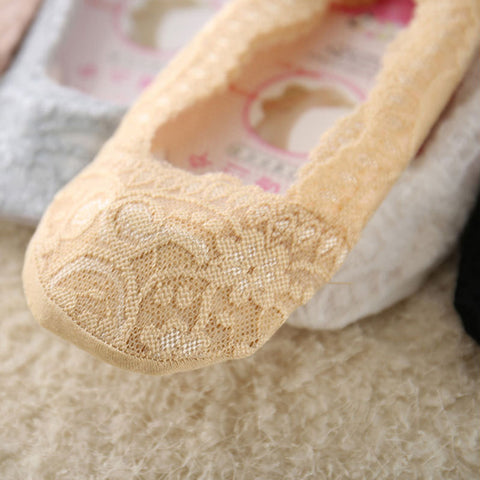 No-Show Lace Footies, 5-Pack – Low-Cut Liner Socks for Flats