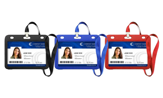 3-Pack: Waterproof  Hard Case CDC Vaccination Card Immunization Record Holder with Lanyards