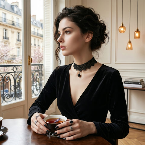 9-Pack Women’s Choker Necklace Set – Classic, Velvet, Lace & Pendant Styles with Adjustable Fit for Everyday & Special Occasions