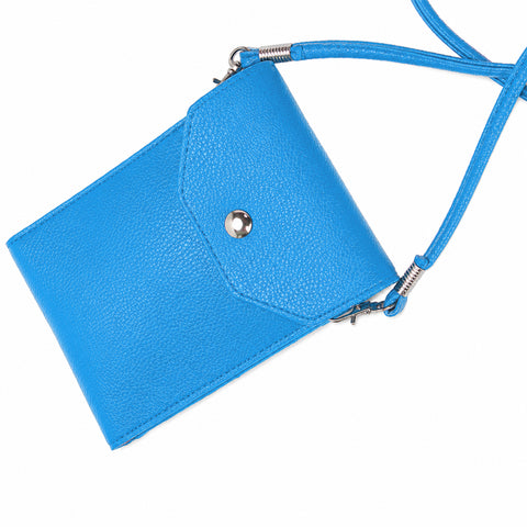 Crossbody Cell Phone Bag Slim PU Leather Phone Purse with Two Compartments and Detachable Strap