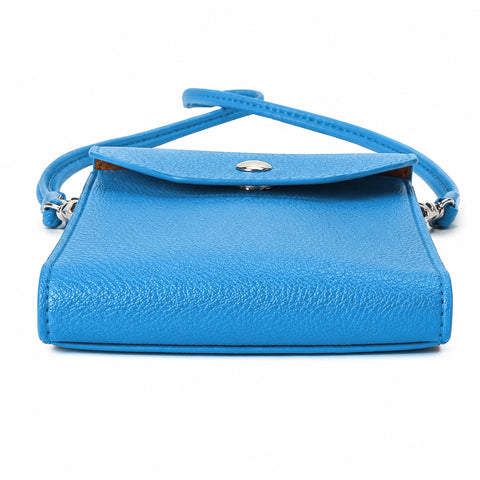 Crossbody Cell Phone Bag Slim PU Leather Phone Purse with Two Compartments and Detachable Strap