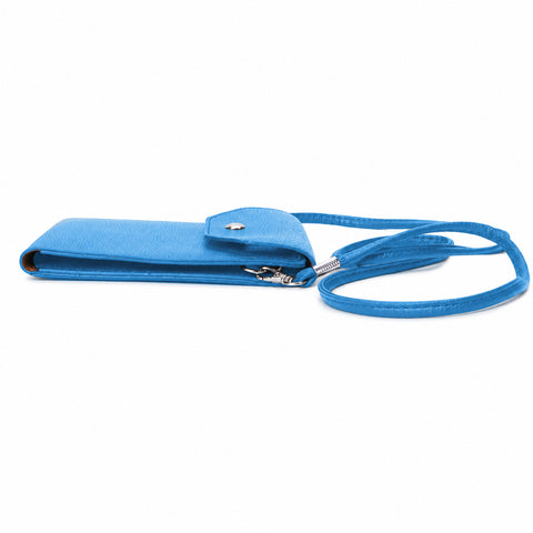 Crossbody Cell Phone Bag Slim PU Leather Phone Purse with Two Compartments and Detachable Strap