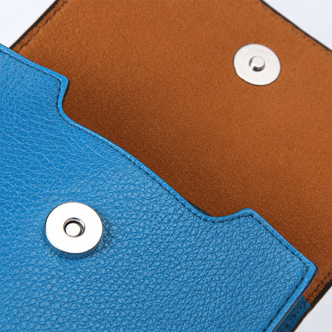 Crossbody Cell Phone Bag Slim PU Leather Phone Purse with Two Compartments and Detachable Strap