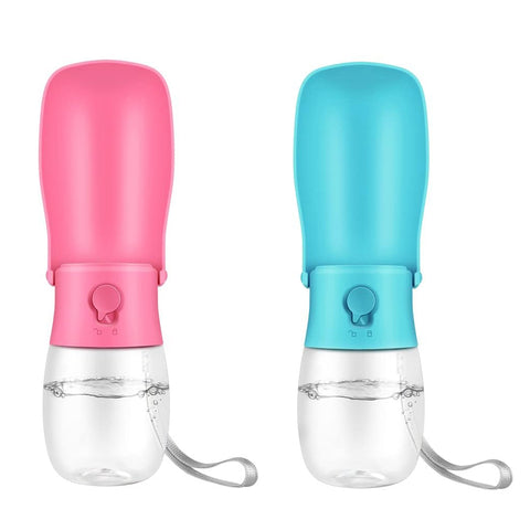 Leak-Proof Portable Dog Water Bottle Dispenser – Travel Pet Water Bottle with Built-In Bowl for Walking, Hiking & Outdoor Use (1-Pack or 2-Pack)