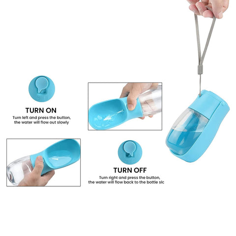 Leak-Proof Portable Dog Water Bottle Dispenser – Travel Pet Water Bottle with Built-In Bowl for Walking, Hiking & Outdoor Use (1-Pack or 2-Pack)