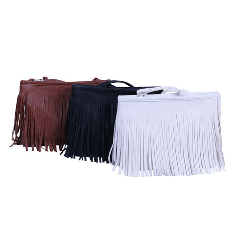 Women’s Fringed Crossbody Bag Multifunctional Faux Leather Shoulder Bag for Everyday Use