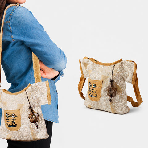 Women's Vintage Over Shoulder Messenger Bag Canvas Crossbody Handbag with Adjustable Strap & Multi-Pocket Design