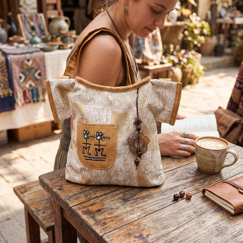 Women's Vintage Over Shoulder Messenger Bag Canvas Crossbody Handbag with Adjustable Strap & Multi-Pocket Design