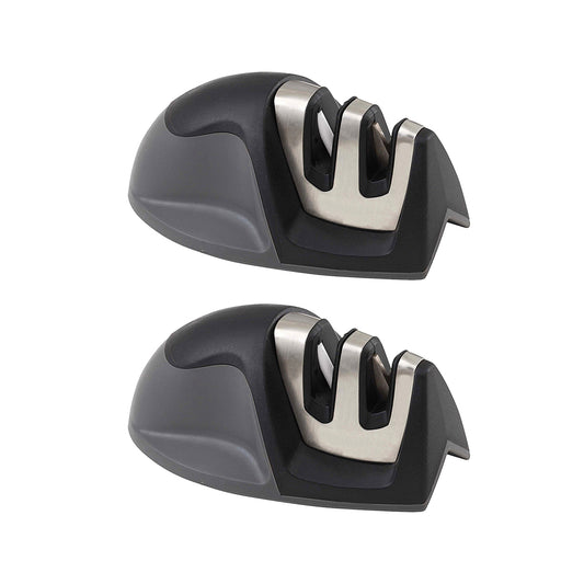 2-Stage Kitchen Knife Sharpener – Coarse and Fine Slots, 1-Pack or 2-Pack