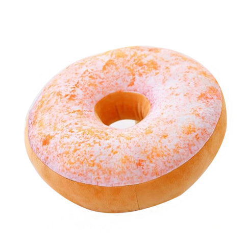 Donut Throw Pillow – Soft Round Decorative Cushion, 16-Inch Style