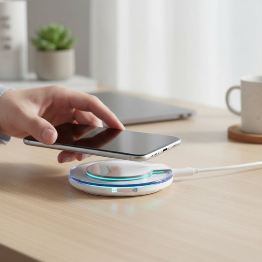 Ultra-Slim Wireless Charging Pad – Qi-Compatible Fast Charging Pad for iPhone, Samsung & Other Wireless Charging Devices
