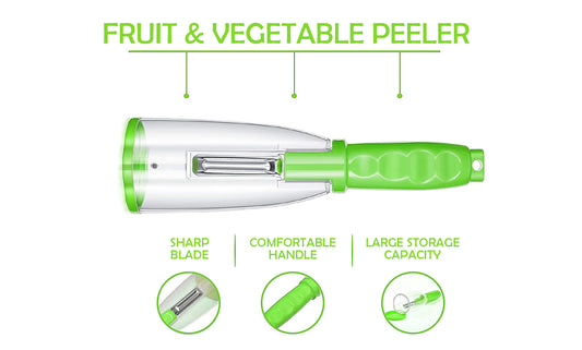Multifunctional Fruit Vegetable peeler with storage box Tube  Kitchen Gadgets Household Peeler