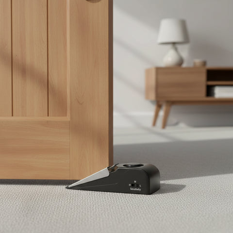 Door Stopper Security Alarm, Floor Wedge for Travel Apartment Home House