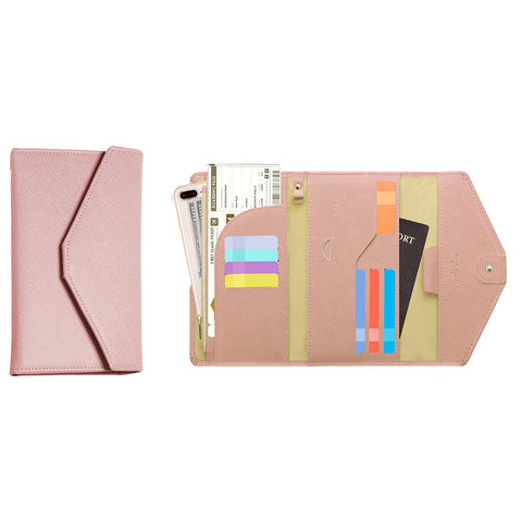 RFID Blocking Travel Passport Organizer Holder Wallet with Credit Card Slot Protector