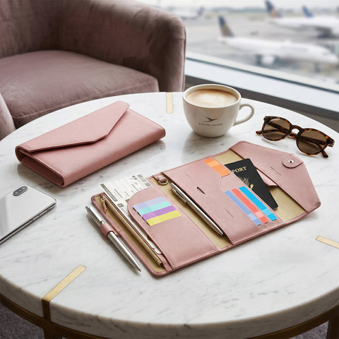 RFID Blocking Travel Passport Organizer Holder Wallet with Credit Card Slot Protector